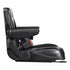 Universal Forklift Seat, Fold Down Tractor Seat with Adjustable Angle Back, Micro Switch, Seatbelt and Armrests, 16-34 cm Slot Tractor Seat for Tractor Loader Excavator
