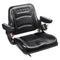 Universal Forklift Seat, Fold Down Tractor Seat with Adjustable Angle Back, Micro Switch, Seatbelt and Armrests, 16-34 cm Slot Tractor Seat for Tractor Loader Excavator