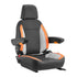 Forklift Seat Mower Tractor Seat Adjustable Back Seatbelt & Headrest