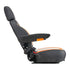 Forklift Seat Mower Tractor Seat Adjustable Back Seatbelt & Headrest