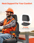 Forklift Seat Mower Tractor Seat Adjustable Back Seatbelt & Headrest