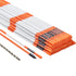 Driveway Markers, 100PCS 121.5cm, 0.78cm Diameter, Orange Fiberglass Poles Snow Stakes with Reflective Tape, 30cm Steel Drill Bit & Protection Gloves for Parking Lots, Walkways Easy Visibility