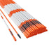 Driveway Markers, 100PCS 121.5cm, 0.78cm Diameter, Orange Fiberglass Poles Snow Stakes with Reflective Tape, 30cm Steel Drill Bit & Protection Gloves for Parking Lots, Walkways Easy Visibility