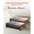 Under Bed Storage with Wheels, 650 x 460 x 180 mm Underbed Containers, Underbed Shoes Organizer with Lockable Wheels, Rolling Under the Bed Storage Bins for Clothes, Shoes, Blankets, 2 Pack