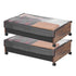 Under Bed Storage with Wheels, 650 x 460 x 180 mm Underbed Containers, Underbed Shoes Organizer with Lockable Wheels, Rolling Under the Bed Storage Bins for Clothes, Shoes, Blankets, 2 Pack