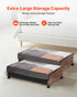 Under Bed Storage with Wheels, 650 x 460 x 180 mm Underbed Containers, Underbed Shoes Organizer with Lockable Wheels, Rolling Under the Bed Storage Bins for Clothes, Shoes, Blankets, 2 Pack