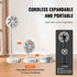 12 Inch Foldable Oscillating Standing Fan with Remote Control, 4 Speed Adjustable Portable Desk Quiet Fan, 7200mah Rechargeable USB Small Fan, Folded Rotating Floor Fan for Bedroom Office Travel