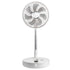 VEVOR 12 Inch Foldable Oscillating Standing Fan with Remote Control, 4 Speed Adjustable Portable Desk Quiet Fan, 7200mah Rechargeable USB Small Fan, Folded Rotating Floor Fan for Bedroom Office Travel