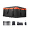 650L Waterproof Car Rooftop Cargo Carrier Bag 840D PVC with Lock & Anti-Slip Mat