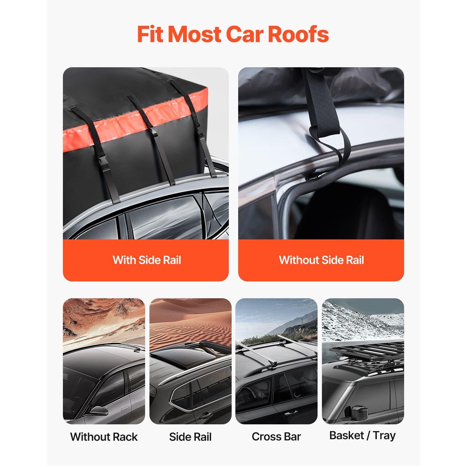 650L Waterproof Car Rooftop Cargo Carrier Bag 840D PVC with Lock & Anti-Slip Mat