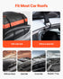 Car Rooftop Cargo Carrier Bag, 15 Cubic Feet Car Roof Cargo Carrier, 100% Waterproof Heavy Duty 840D PVC Roof Luggage Bag for All Vehicle with/without Rack- with Lock, Non-Slip Mat, 4 Door Hooks
