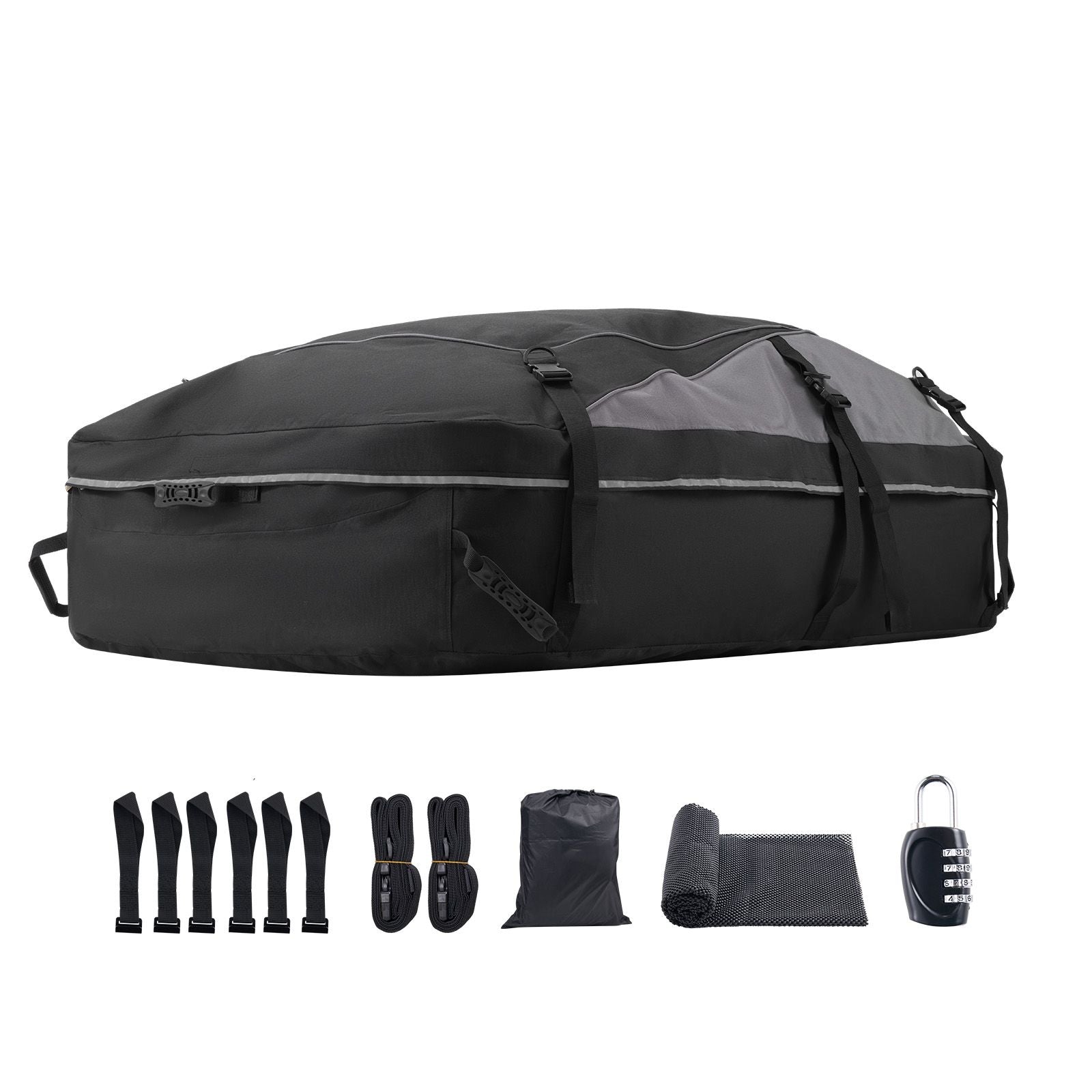 21 Cu Ft Waterproof Car Rooftop Cargo Carrier Bag 900D Roof Luggage