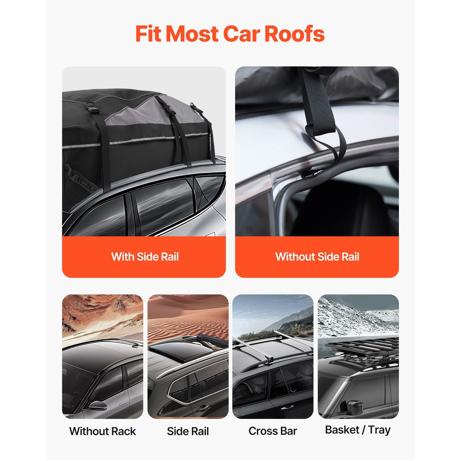 21 Cu Ft Waterproof Car Rooftop Cargo Carrier Bag 900D Roof Luggage