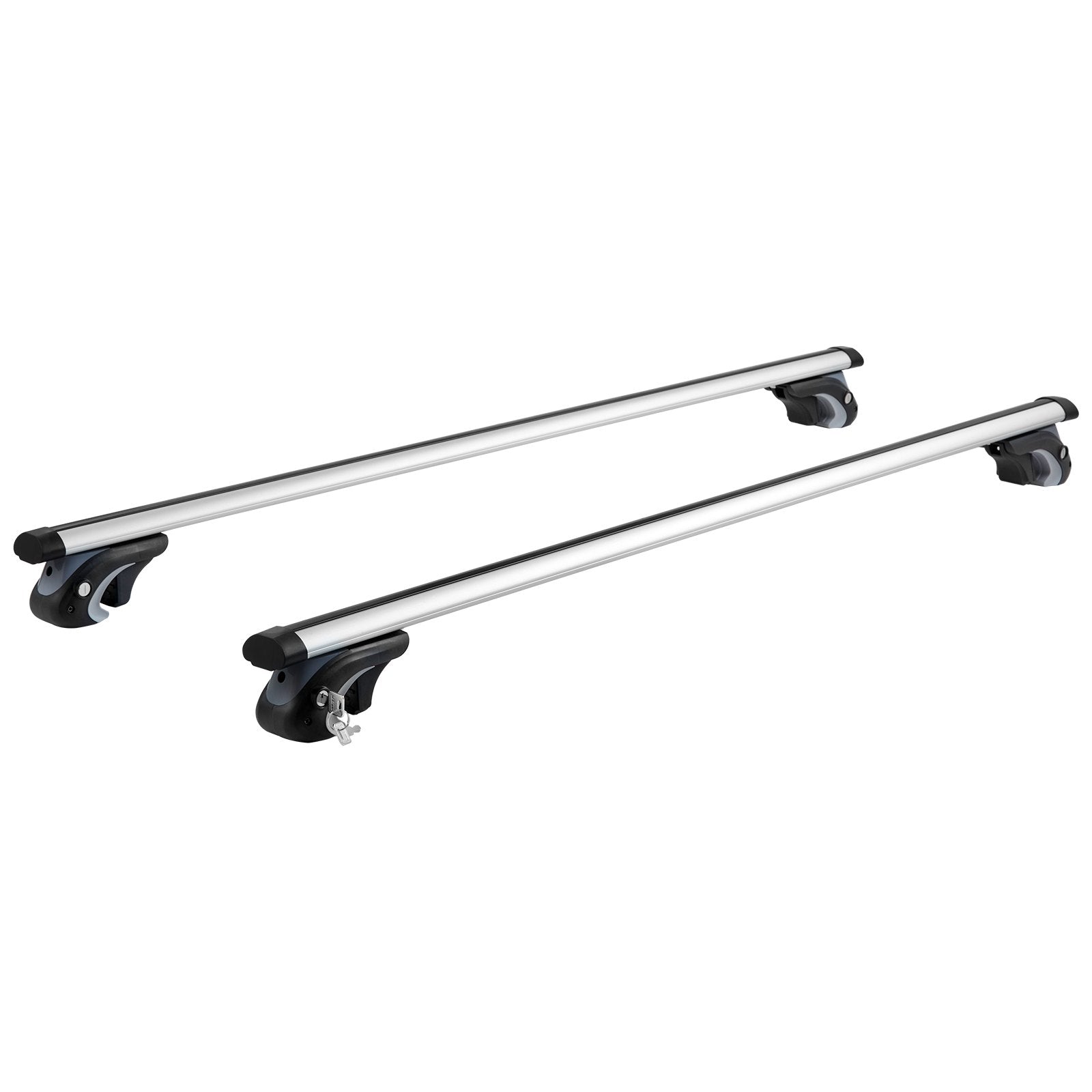 Roof Rack Cross Bars, Aluminum Roof Rack Crossbars, Fit Raised Side Rail with Gap, 90 kg Load Capacity, Adjustable Crossbars with Locks, for SUVs, Sedans, and Vans