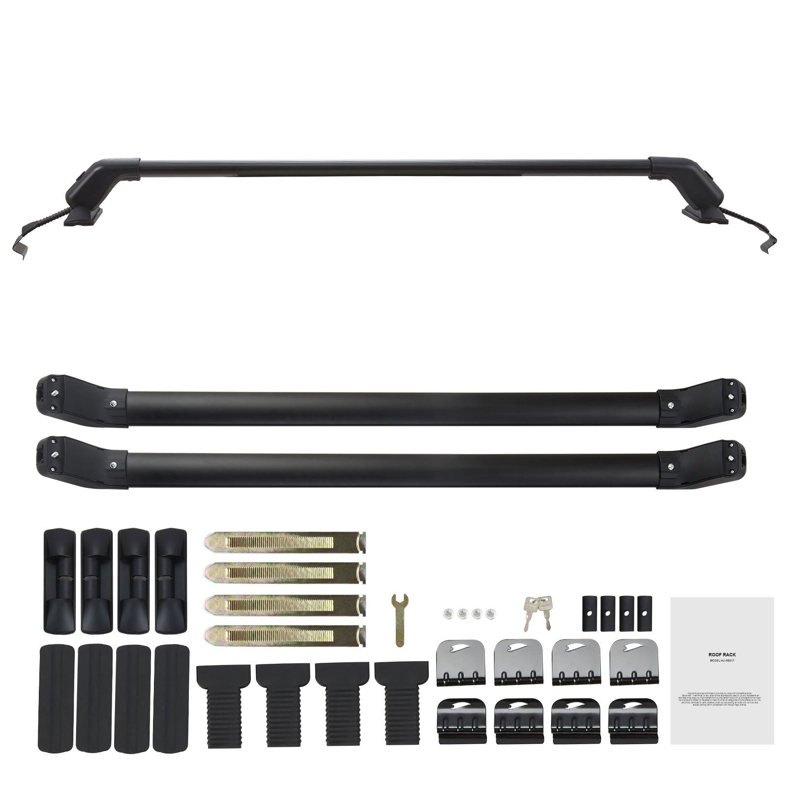 Universal Roof Rack Crossbar for Naked Roof Vehicle Aluminum with Lock