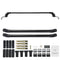 Universal Aluminium Roof Rack Crossbars for Naked Roof, Lockable, 155lb Capacity