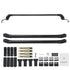 Universal Aluminium Roof Rack Crossbars for Naked Roof, Lockable, 155lb Capacity