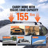 Universal Aluminium Roof Rack Crossbars for Naked Roof, Lockable, 155lb Capacity