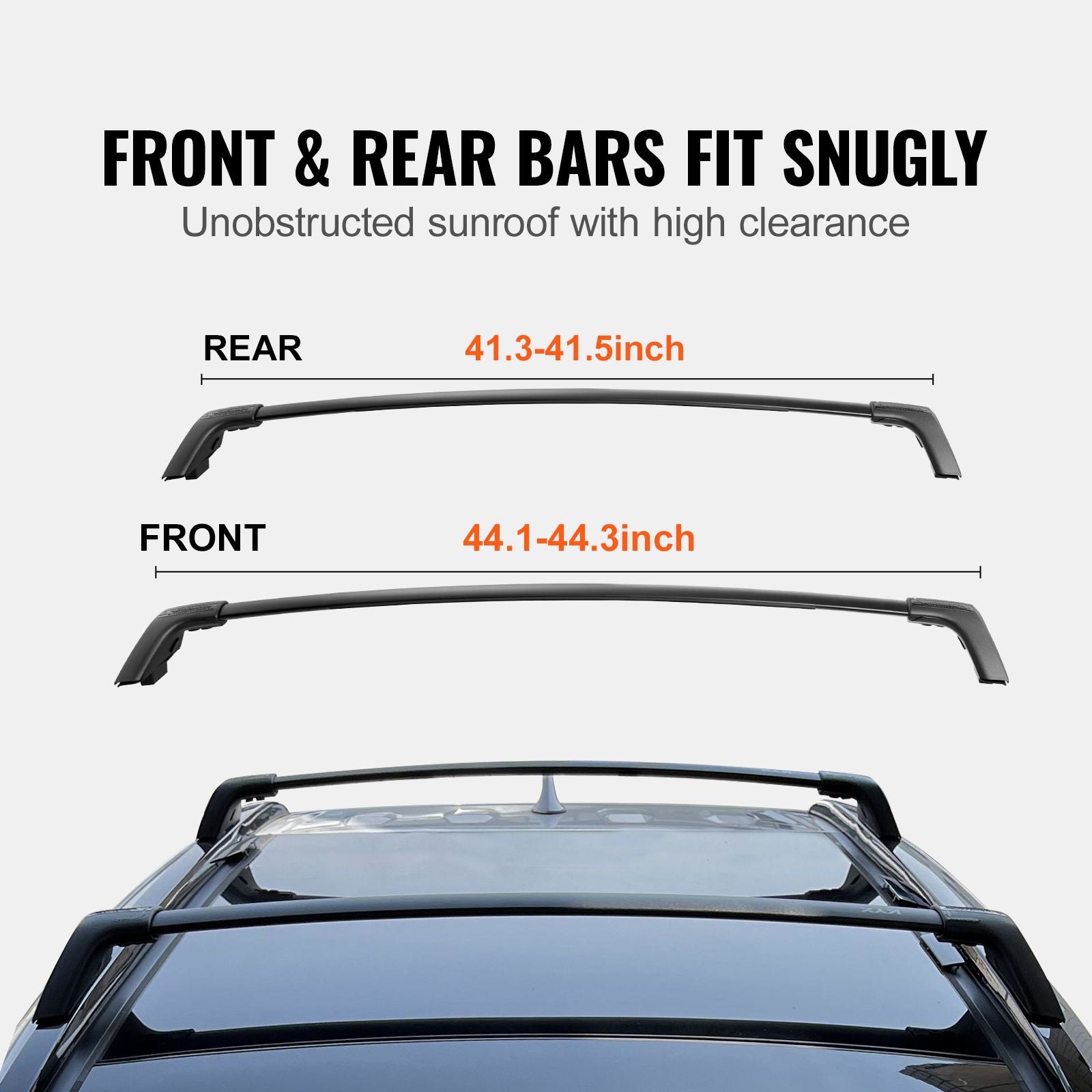 Roof Rack Cross Bars for Toyota RAV4 2019-2023 Aluminum 260lbs Capacity
