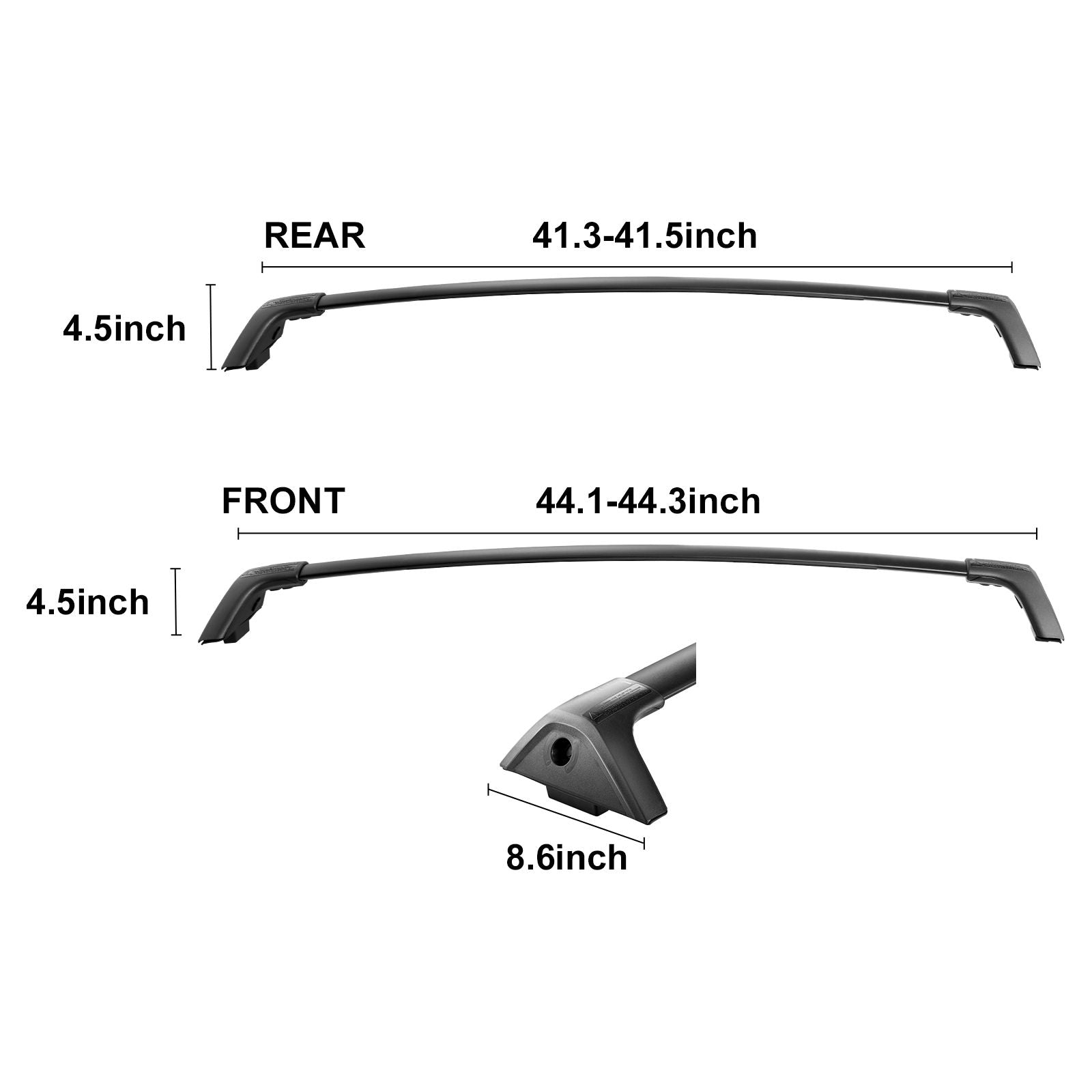 Roof Rack Cross Bars for Toyota RAV4 2019-2023 Aluminum 260lbs Capacity