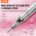 VEVOR Electric Rechargeable Nail Drill, 35,000RPM Portable Cordless Nail E File Machine, LCD-Display Acrylic Gel Grinder Tool with 6 Bits and 50PCS Sanding Bands for Manicure Pedicure Carve Polish