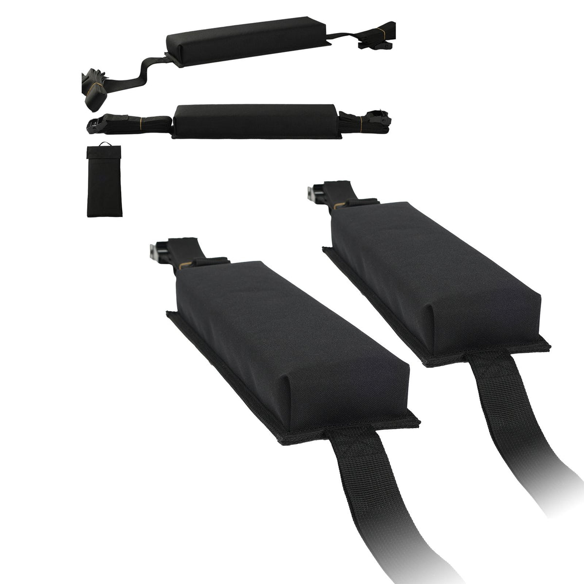Soft Roof Rack Pads 15.5 Inch 176lbs Load Capacity Kayak Canoe Surfboard