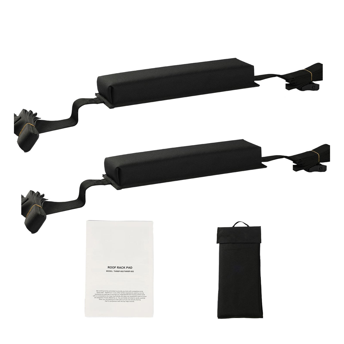 Soft Roof Rack Pads 15.5 Inch 176lbs Load Capacity Kayak Canoe Surfboard