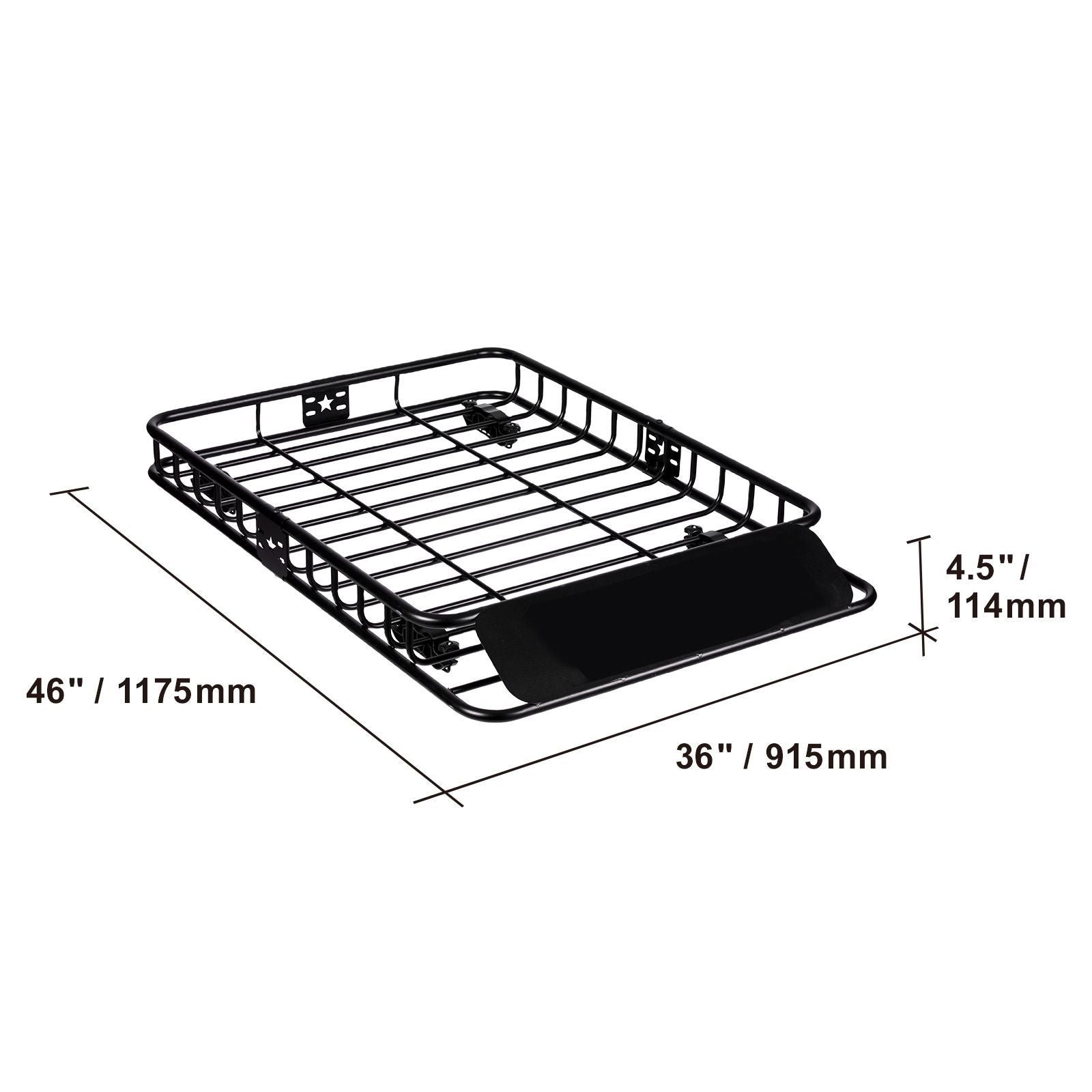 Roof Rack Cargo Basket 200 LBS Capacity 46