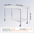 Stainless Steel Work Table 30 x 60 x 38 Inch, with 4 Wheels, 3 Adjustable Height Levels, Heavy Duty Food Prep Worktable for Commercial Kitchen Restaurant, Silver
