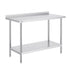 24 x 48 x 36 Inch Stainless Steel Work Table, Commercial Food Prep Worktable Heavy Duty Prep Worktable, Metal Work Table with Adjustable Height for Restaurant, Home and Hotel