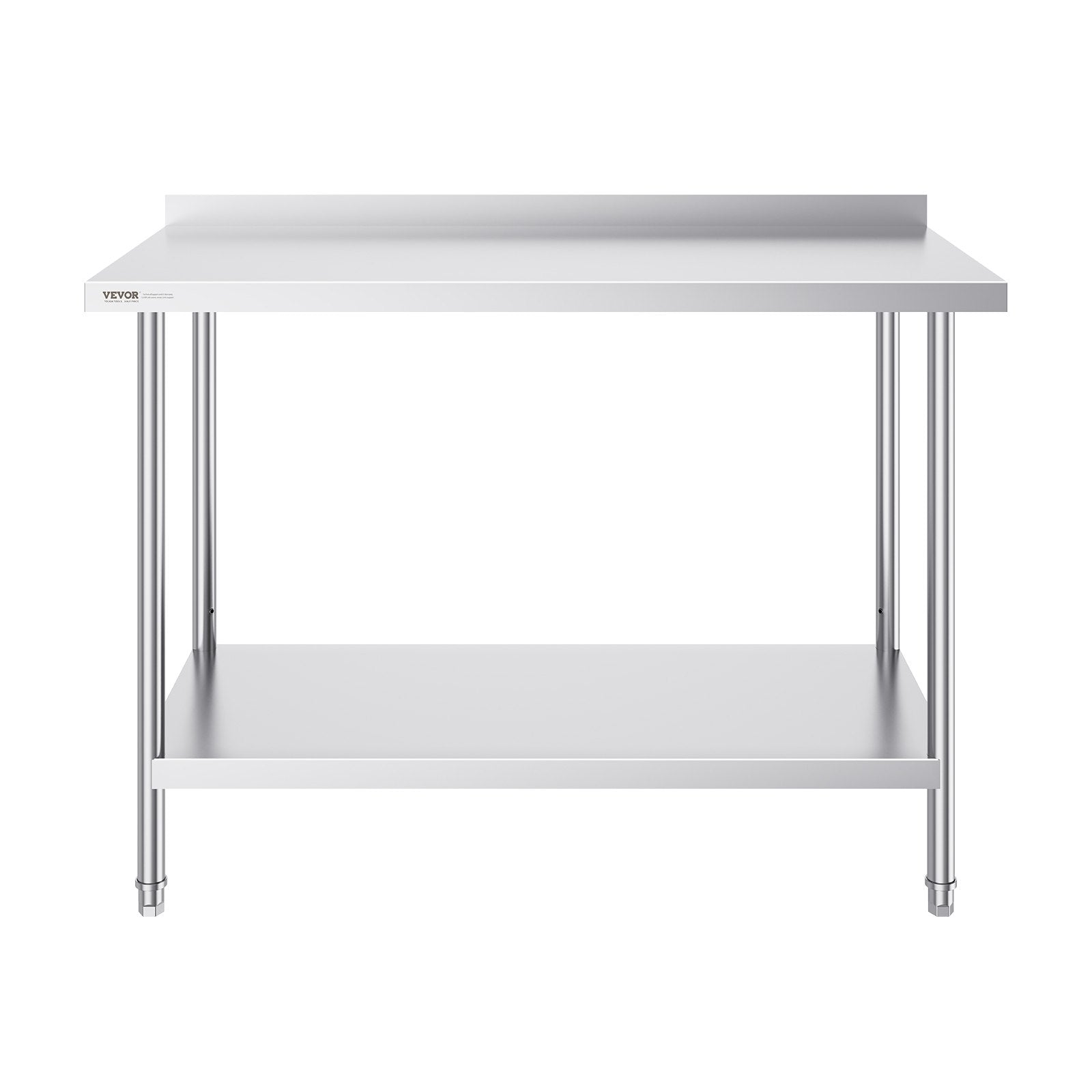 24 x 48 x 36 Inch Stainless Steel Work Table, Commercial Food Prep Worktable Heavy Duty Prep Worktable, Metal Work Table with Adjustable Height for Restaurant, Home and Hotel