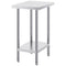 Stainless Steel Prep Table, 24 x 18 x 34 Inch, Heavy Duty Metal Worktable with 3 Adjustable Height Levels, Commercial Workstation for Kitchen Garage Restaurant Backyard