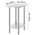 Stainless Steel Prep Table, 24 x 18 x 34 Inch, Heavy Duty Metal Worktable with 3 Adjustable Height Levels, Commercial Workstation for Kitchen Garage Restaurant Backyard