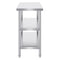 Stainless Steel Food Prep Table, 18 x 36 x 34 Inch Commercial Kitchen Worktable, with 2 Adjustable Undershelf, Heavy Duty Prep Table Metal Work Table for BBQ, Kitchen, Home, and Garage