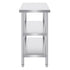Stainless Steel Food Prep Table, 18 x 36 x 34 Inch Commercial Kitchen Worktable, with 2 Adjustable Undershelf, Heavy Duty Prep Table Metal Work Table for BBQ, Kitchen, Home, and Garage