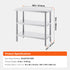 Stainless Steel Food Prep Table, 18 x 36 x 34 Inch Commercial Kitchen Worktable, with 2 Adjustable Undershelf, Heavy Duty Prep Table Metal Work Table for BBQ, Kitchen, Home, and Garage