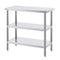 Stainless Steel Food Prep Table, 18 x 36 x 34 Inch Commercial Kitchen Worktable, with 2 Adjustable Undershelf, Heavy Duty Prep Table Metal Work Table for BBQ, Kitchen, Home, and Garage
