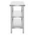 Stainless Steel Food Prep Table, 18 x 36 x 34 Inch Commercial Kitchen Worktable, with 2 Adjustable Undershelf, Heavy Duty Prep Table Metal Work Table for BBQ, Kitchen, Home, and Garage