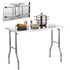 Stainless Steel Kitchen Bench Folding Commercial Prep Table 1220x610 mm