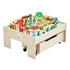 Train Table 100 PCS Wooden Kids Activity Table with Rolling Storage Drawer