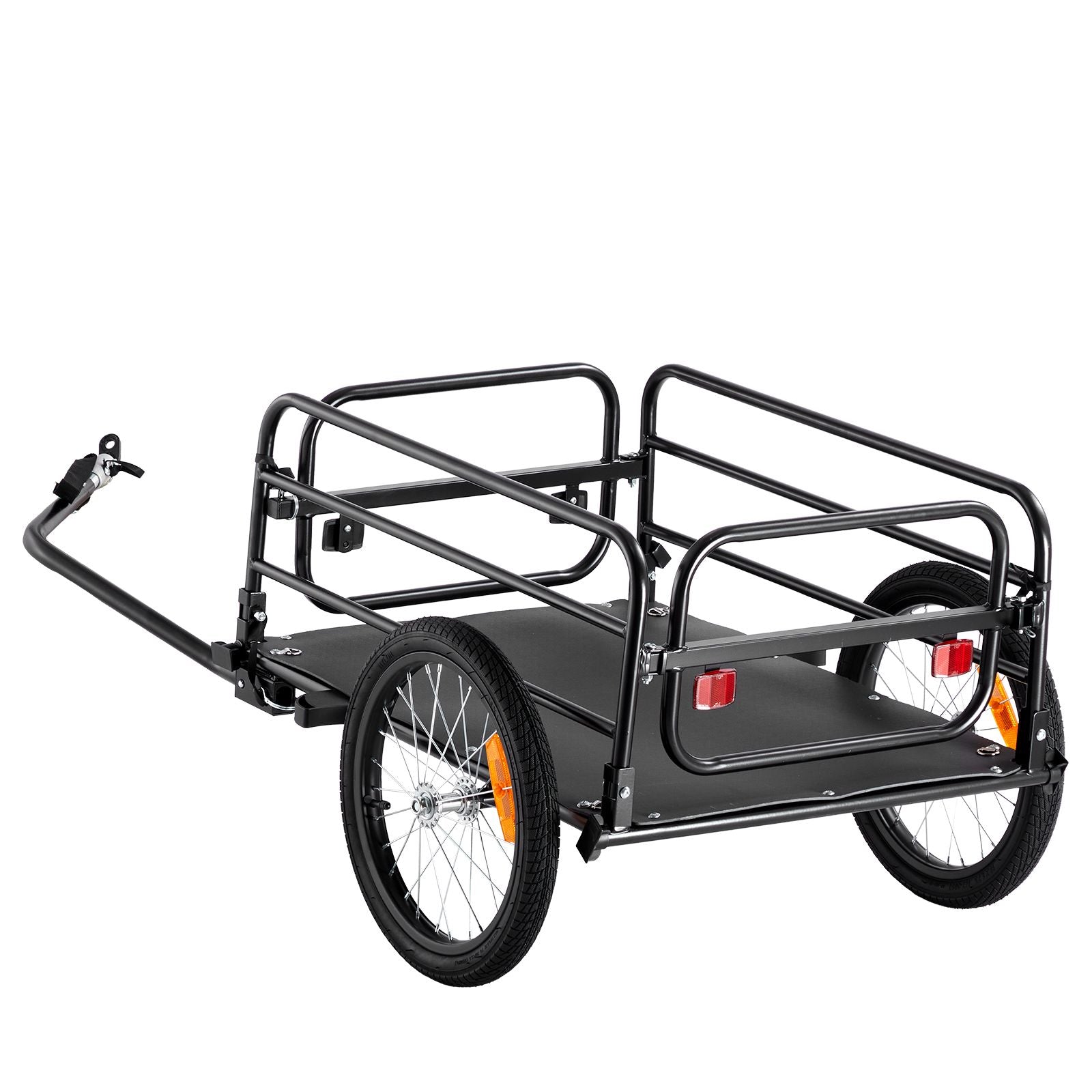Bike Cargo Trailer 72.5kg Heavy Duty Foldable Bicycle Wagon Quick Release Hitch