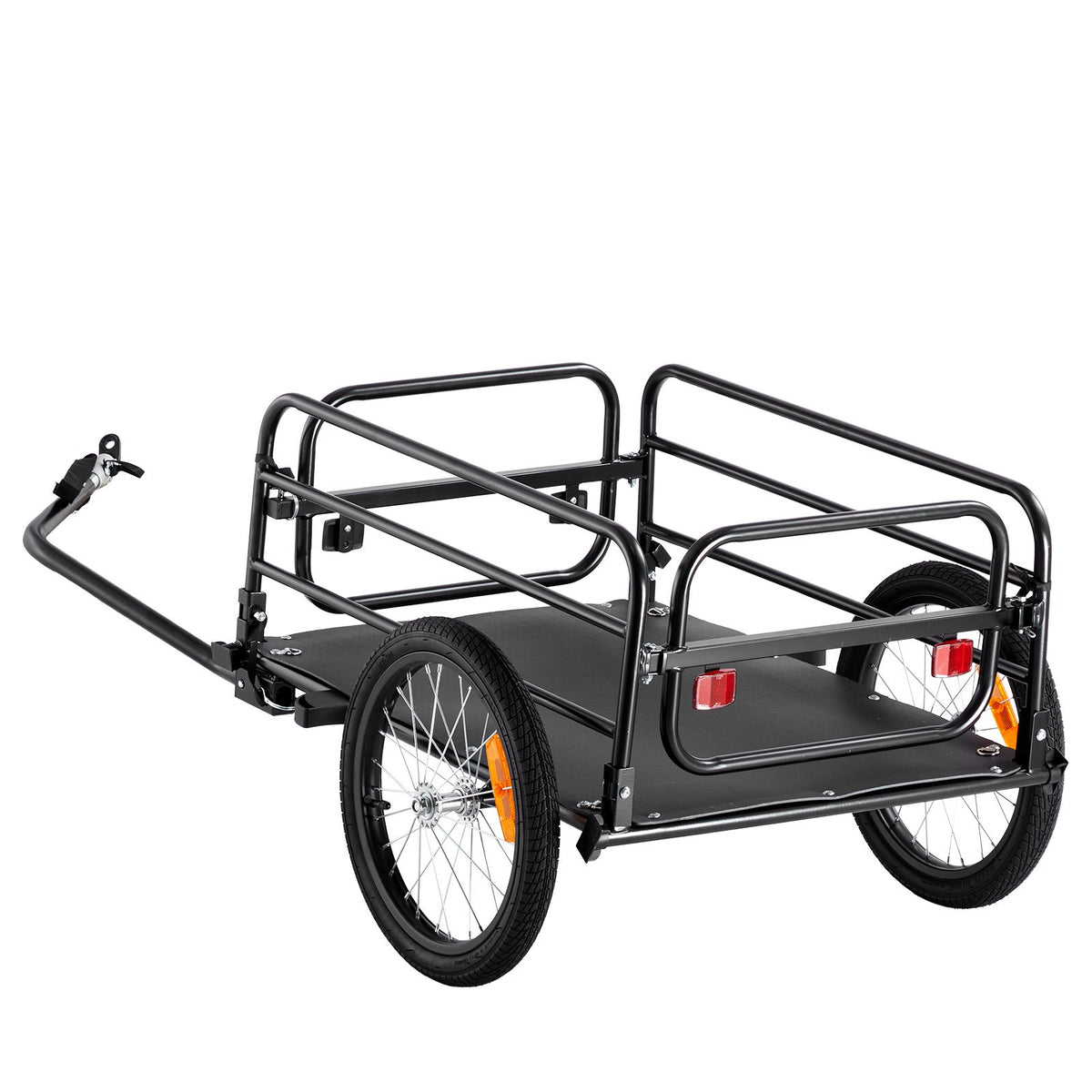 Bike Cargo Trailer 72.5kg Heavy Duty Foldable Bicycle Wagon Quick Release Hitch
