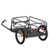 Bike Cargo Trailer 72.5kg Heavy Duty Foldable Bicycle Wagon Quick Release Hitch