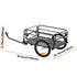 Bike Cargo Trailer 72.5kg Heavy Duty Foldable Bicycle Wagon Quick Release Hitch