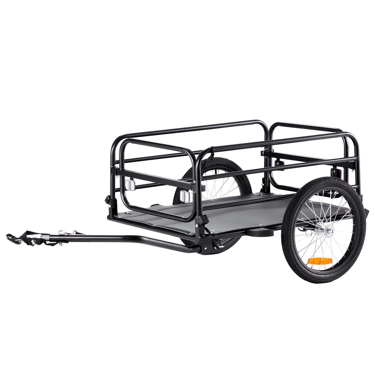 Bike Cargo Trailer 72.5kg Heavy Duty Foldable Bicycle Wagon Quick Release Hitch
