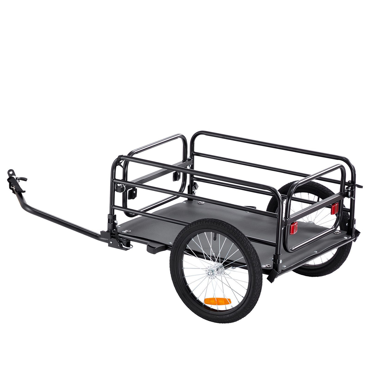 Bike Cargo Trailer 72.5kg Heavy Duty Foldable Bicycle Wagon Quick Release Hitch