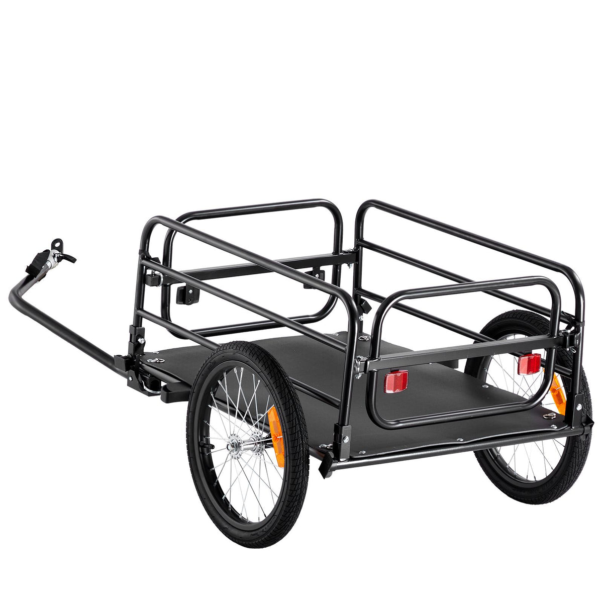 Bike Cargo Trailer 72.5kg Heavy Duty Foldable Bicycle Wagon Quick Release Hitch