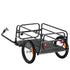 Bike Cargo Trailer 72.5kg Heavy Duty Foldable Bicycle Wagon Quick Release Hitch
