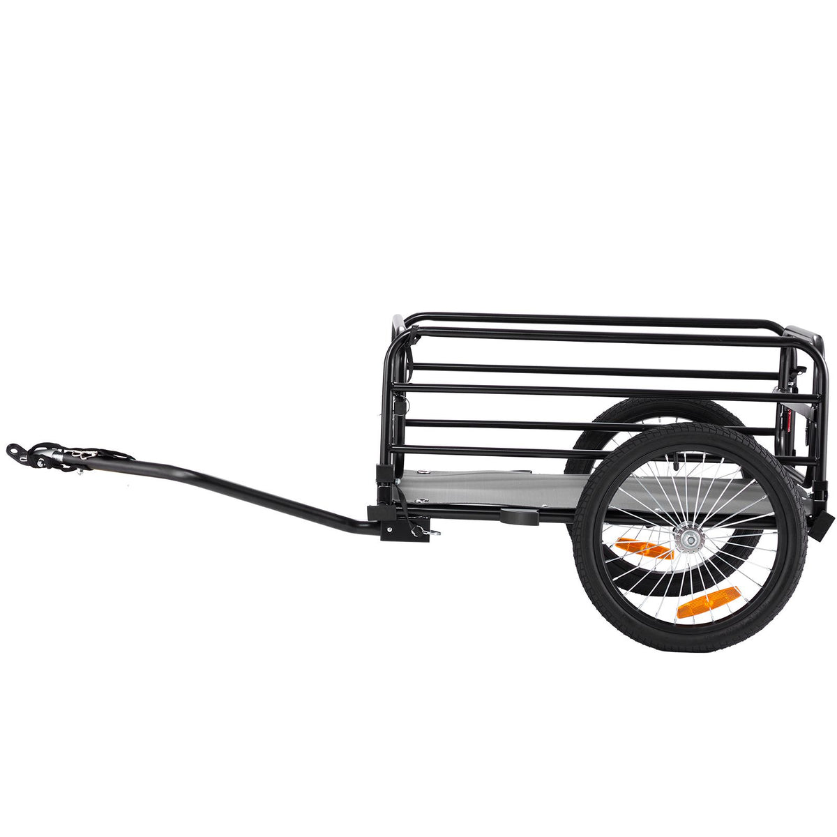 Bike Cargo Trailer 72.5kg Heavy Duty Foldable Bicycle Wagon Quick Release Hitch