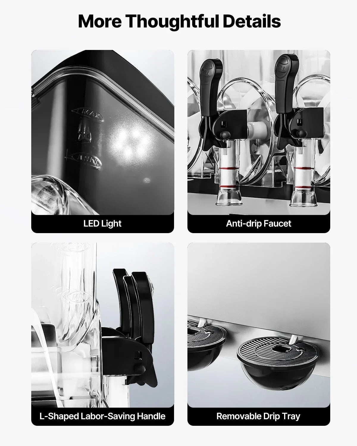 Commercial Frozen Drink Maker, 15Lx3 Triple Tank Slushy Machine, 180 Cups Stainless Steel Margarita Smoothie Frozen Drink Machine, Slushie Maker for Home Party Restaurants Cafe Bars